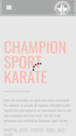 Mobile Screenshot of championsportkarate.com