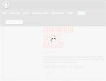 Tablet Screenshot of championsportkarate.com